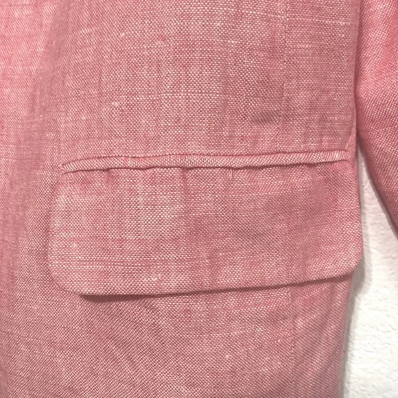 Clifford & Willis Vintage Pink Woven Linen Blazer Jacket - Picture 4 of 6